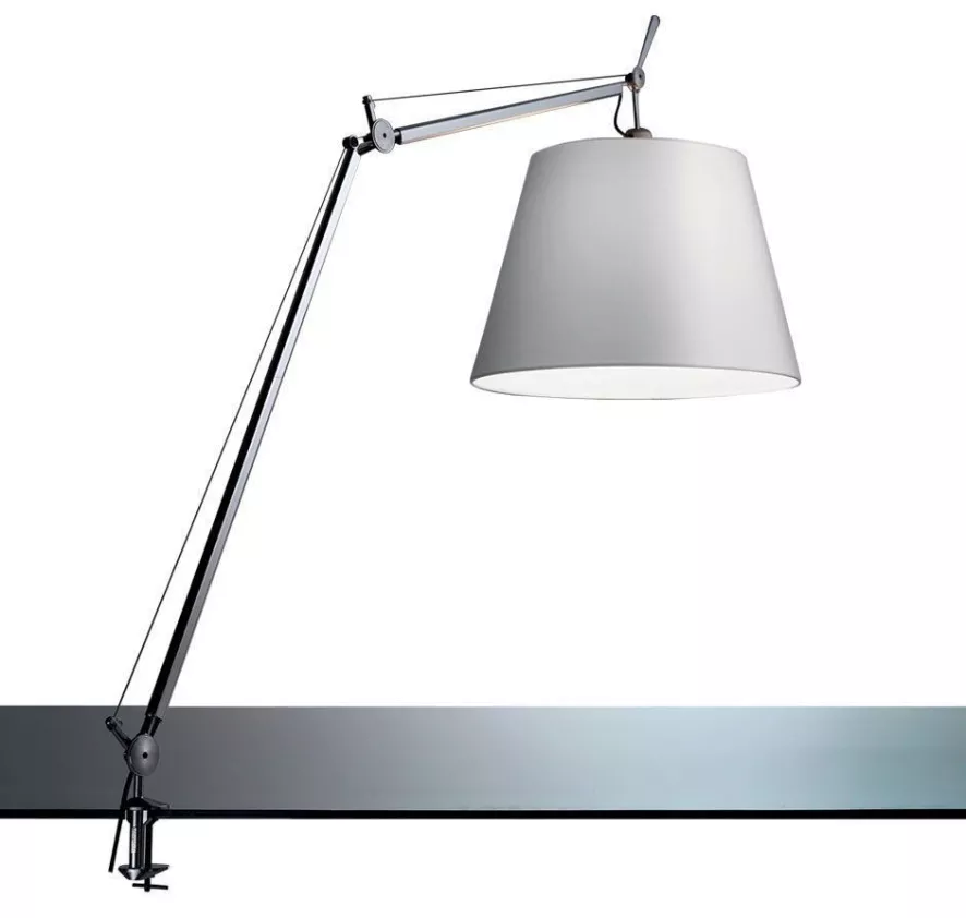 Artemide Tolomeo Mega Klemlamp Retrofit Met Dimmer 36cm Grijs Satijn 3 Artemide Tolomeo Mega Klemlamp Retrofit Met Dimmer 36cm Grijs Satijn