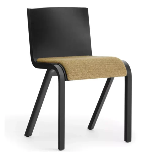 Audo Copenhagen Ready Eetkamerstoel Zwart Eiken, Zitting Bouclé 06é 06