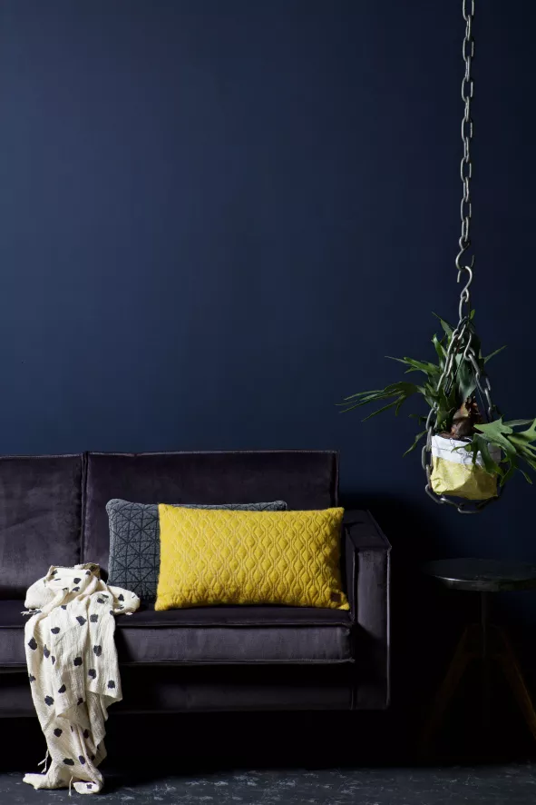 BePureHome Rodeo Velvet Bank 3-zits Blauw 6 BePureHome Rodeo Velvet Bank 3-zits Blauw - Afbeelding 4