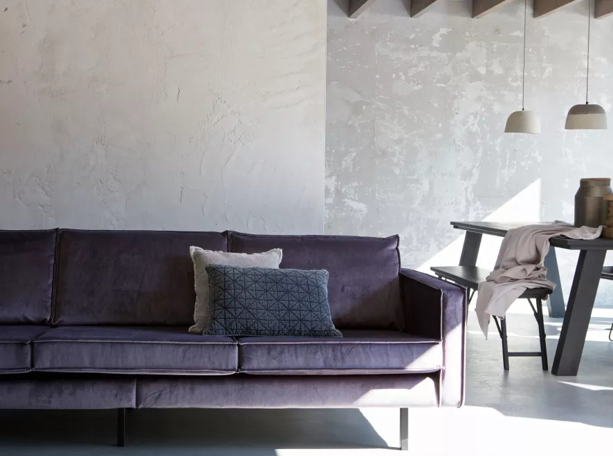 BePureHome Rodeo Velvet Bank 3-zits Blauw 14 BePureHome Rodeo Velvet Bank 3-zits Blauw - Afbeelding 12