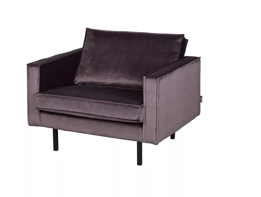 BePureHome Rodeo Velvet Fauteuil Taupe 4 BePureHome Rodeo Velvet Fauteuil Taupe - Afbeelding 2
