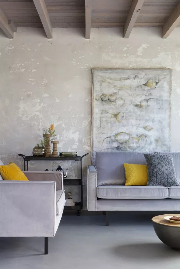 BePureHome Rodeo Velvet Bank 3-zits Blauw 7 BePureHome Rodeo Velvet Bank 3-zits Blauw - Afbeelding 5