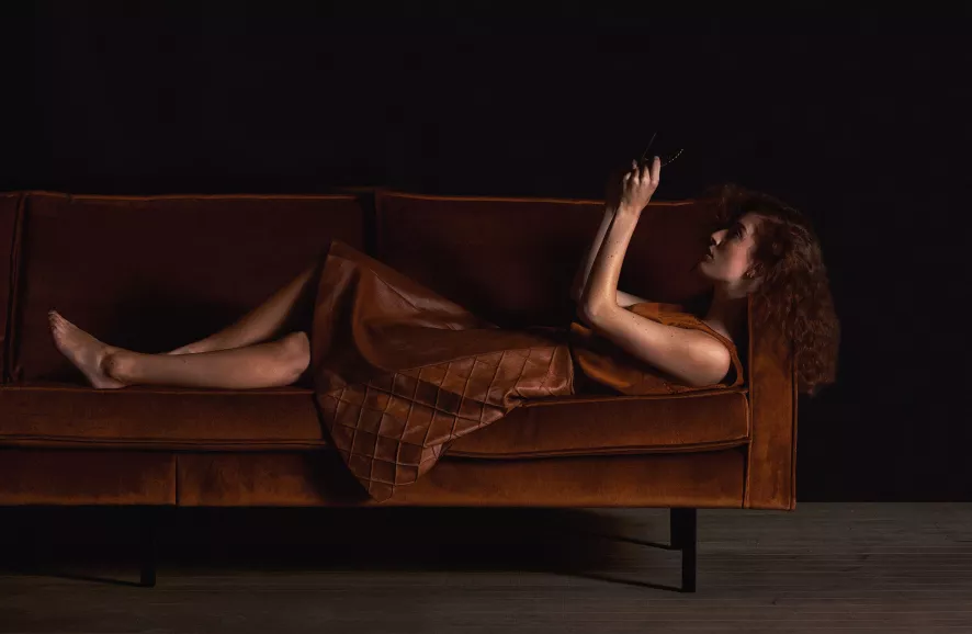 BePureHome Rodeo Velvet Bank 3-zits Blauw 12 BePureHome Rodeo Velvet Bank 3-zits Blauw - Afbeelding 10