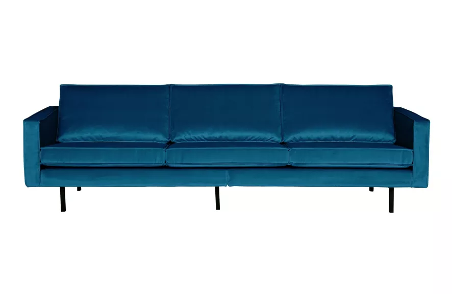 BePureHome Rodeo Velvet Bank 3-zits Blauw 3 BePureHome Rodeo Velvet Bank 3-zits Blauw