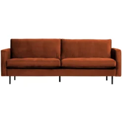 BePureHome Rodeo Velvet Classic Bank 2,5 Zits Roest