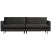 BePureHome Rodeo Velvet Classic Bank 3 Zits Antraciet