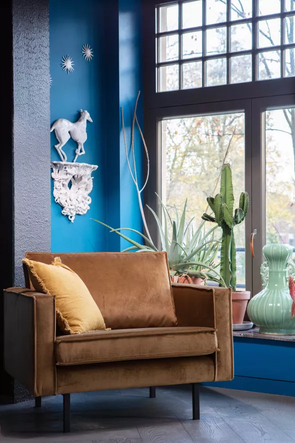 BePureHome Rodeo Velvet Fauteuil Taupe 6 BePureHome Rodeo Velvet Fauteuil Taupe - Afbeelding 4