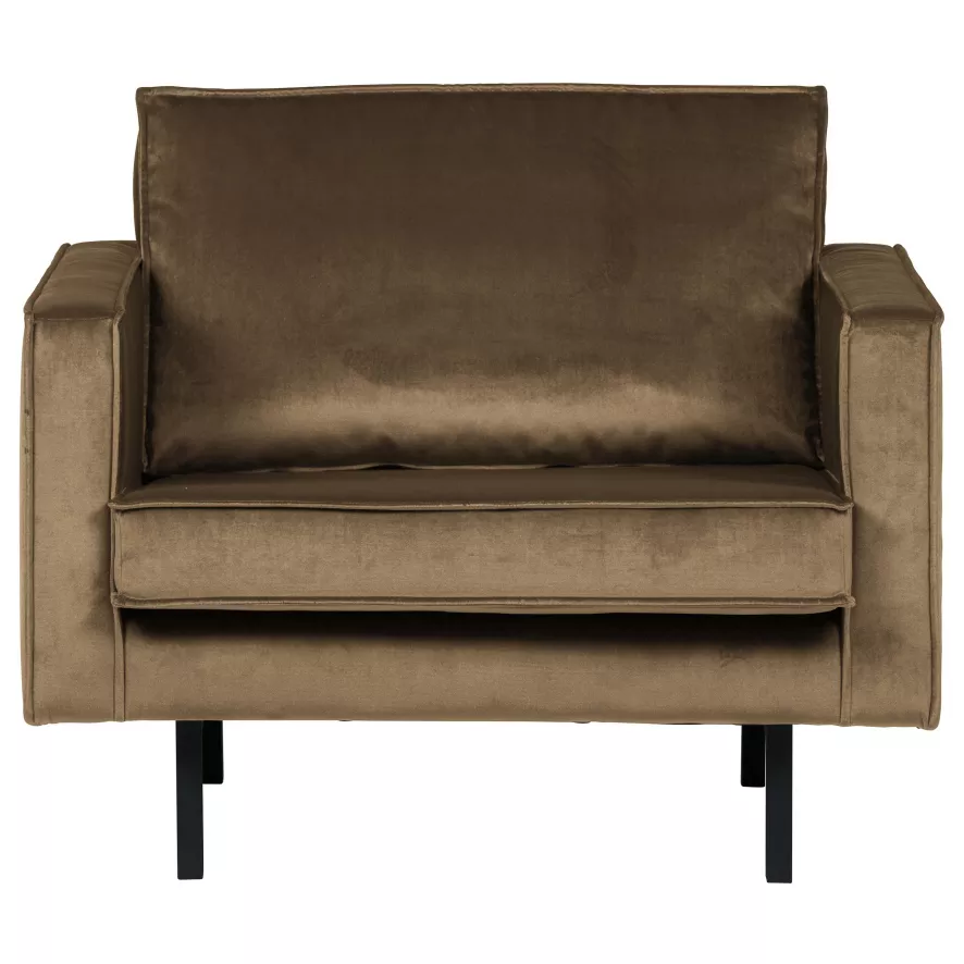 BePureHome Rodeo Velvet Fauteuil Taupe 3 BePureHome Rodeo Velvet Fauteuil Taupe