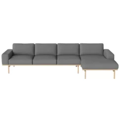 Bolia Elton Bank 4-zits Met Chaise Longue Rechts Grijs