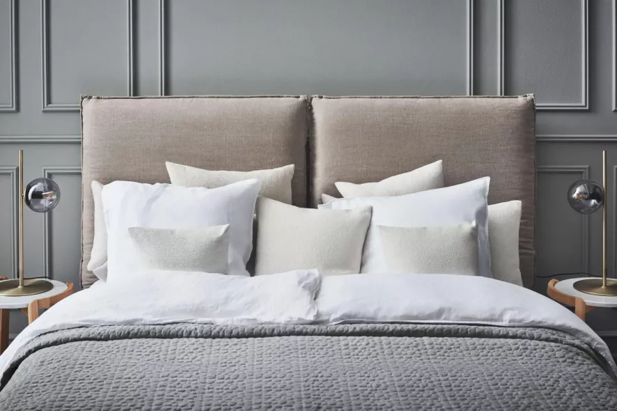 Bolia Feng Hoofdbord Bed Bouclé Grijs 6 Bolia Feng Hoofdbord Bed Bouclé Grijs - Afbeelding 4