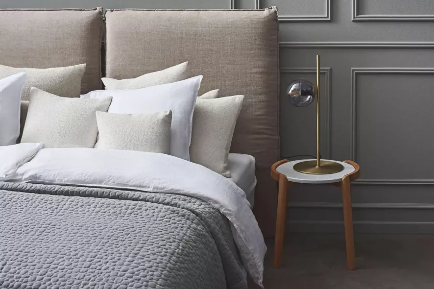 Bolia Feng Hoofdbord Bed Bouclé Grijs 8 Bolia Feng Hoofdbord Bed Bouclé Grijs - Afbeelding 6