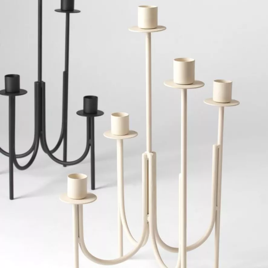 Broste Copenhagen Farri Kandelaar Serenity Blue 5 Broste Copenhagen Farri Kandelaar Serenity Blue - Afbeelding 3