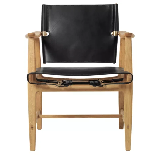 Carl Hansen & Son BM1106 Huntsman Fauteuil Eiken Geolied, Zwart Messing