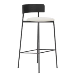 FÉST Friday Barkruk 75 Zwart Soil 01 Natural