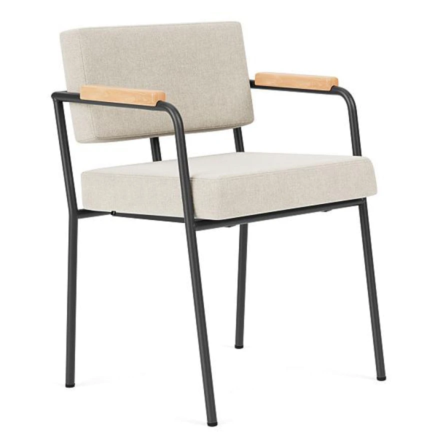 FÉST Monday Stoel Met Armleuning Zwart/naturel Royal 160 Magnolia 11 FÉST Monday Stoel Met Armleuning Zwart/naturel Royal 160 Magnolia - Afbeelding 9