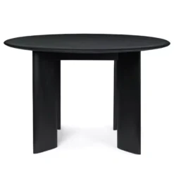 Ferm Living Bevel Eettafel Ø117 Zwart Beuken