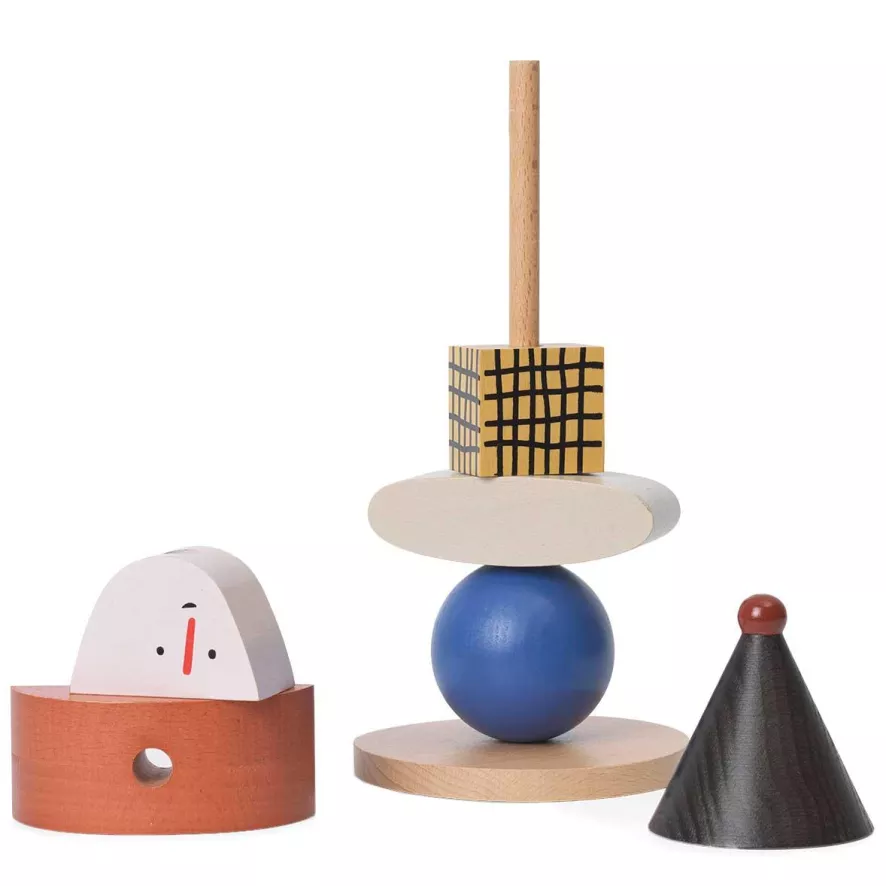 Ferm Living Figure Stacking Blocks Stapeltoren Speelgoed 4 Ferm Living Figure Stacking Blocks Stapeltoren Speelgoed - Afbeelding 2