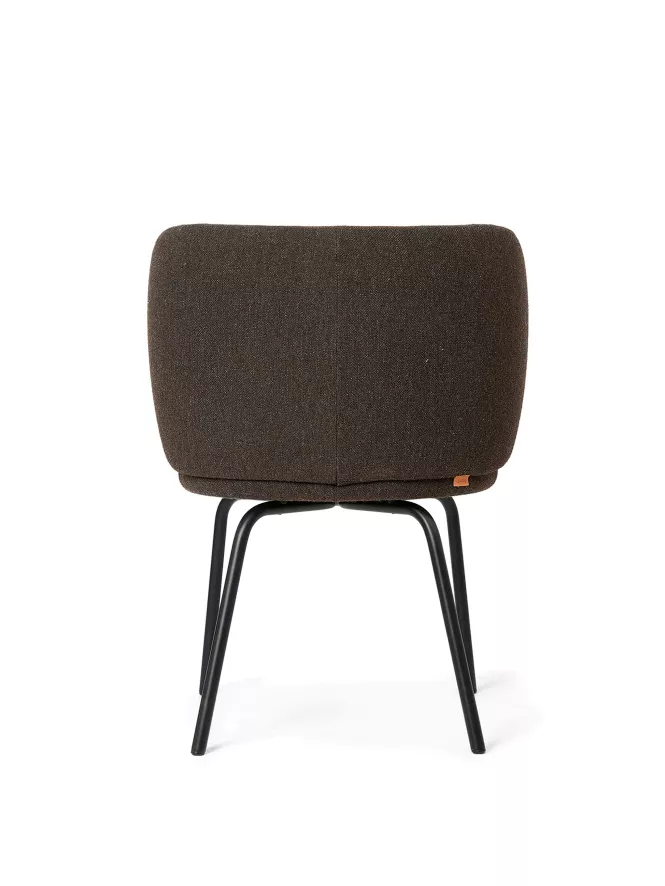 Ferm Living Rico Eetkamerstoel Met Zwart Onderstel Bouclé Sand 11 Ferm Living Rico Eetkamerstoel Met Zwart Onderstel Bouclé Sand - Afbeelding 9