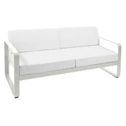 Fermob Bellevie 2-zits Loungebank Kussen Wit Clay Grey