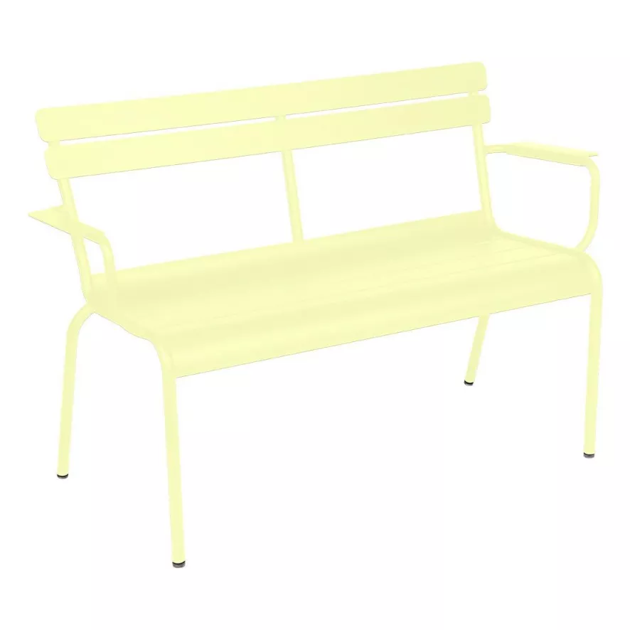 Fermob Luxembourg Tuinbank Met Rug En Armleuning Frosted Lemon 3 Fermob Luxembourg Tuinbank Met Rug En Armleuning Frosted Lemon