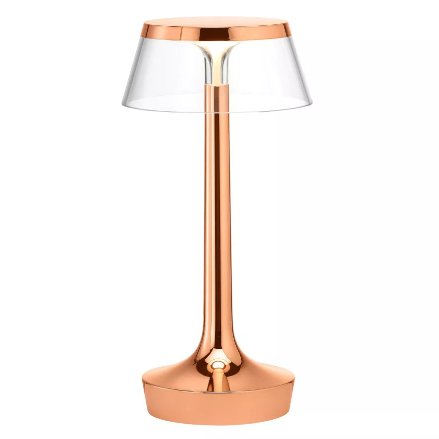 Flos Bon Jour Unplugged Tafellamp LED Oplaadbaar Koper, Kap Transparant 3 Flos Bon Jour Unplugged Tafellamp LED Oplaadbaar Koper, Kap Transparant