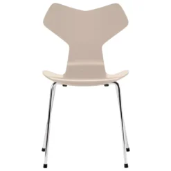 Fritz Hansen Grand Prix Eetkamerstoel Chroom, Eiken Light Beige