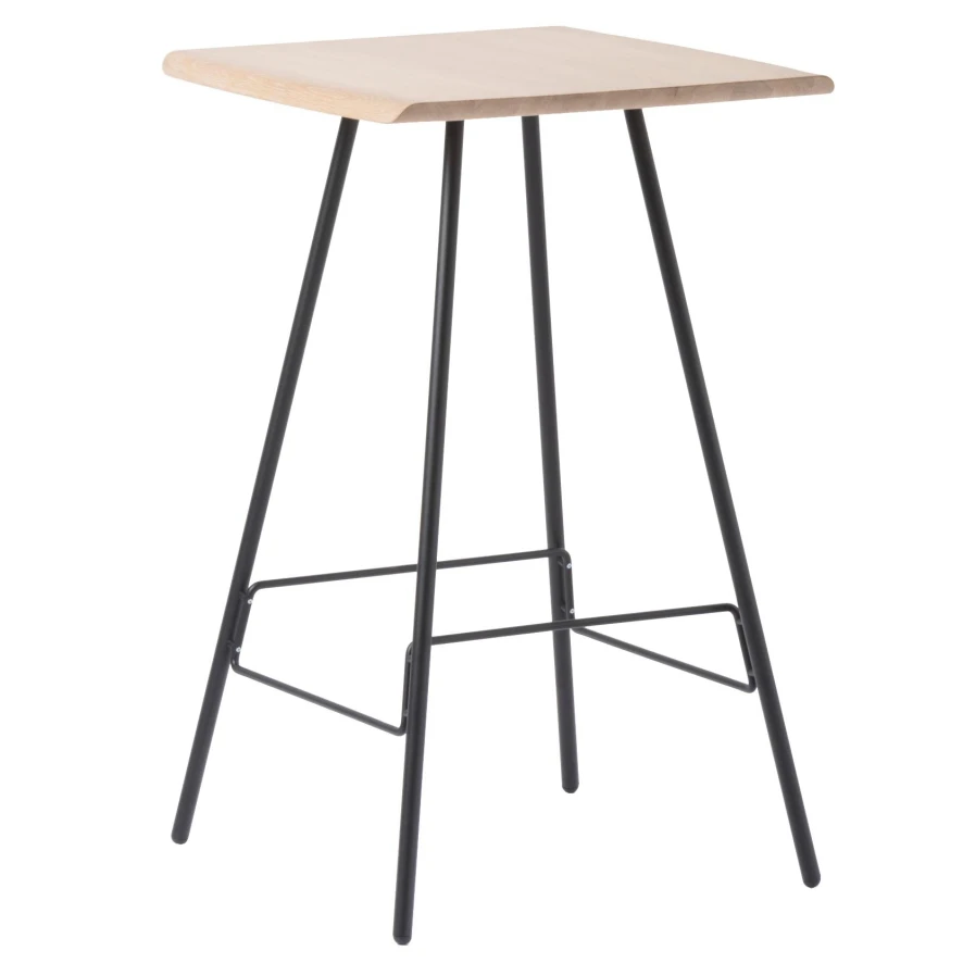 Gazzda Leina Bar Tafel 70x70 Natural, Wit Onderstel 4 Gazzda Leina Bar Tafel 70x70 Natural, Wit Onderstel - Afbeelding 2