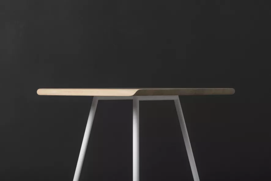 Gazzda Leina Bar Tafel 70x70 Natural, Wit Onderstel 7 Gazzda Leina Bar Tafel 70x70 Natural, Wit Onderstel - Afbeelding 5