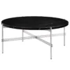 Gubi TS Salontafel 80 Polished Steel Black Marquina Marble