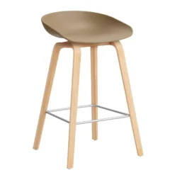 Hay AAS32 Barkruk 65cm Gezeept Eiken Onderstel Clay