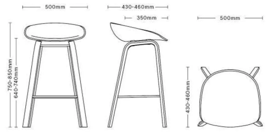 Hay AAS32 Barkruk 65cm Gezeept Eiken Onderstel Clay 9 Hay AAS32 Barkruk 65cm Gezeept Eiken Onderstel Clay - Afbeelding 7