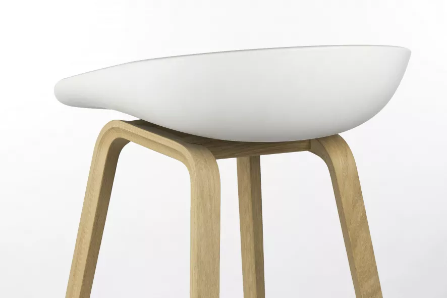 Hay AAS32 Barkruk 65cm Gezeept Eiken Onderstel Clay 4 Hay AAS32 Barkruk 65cm Gezeept Eiken Onderstel Clay - Afbeelding 2