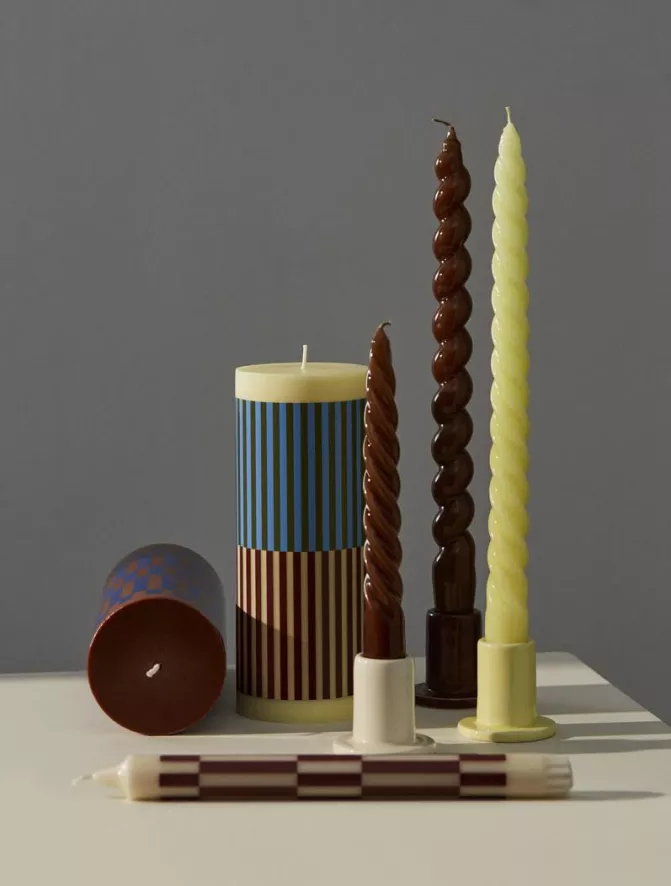 Hay Column Kaars Small Light Grey, Blue And Green 21 Hay Column Kaars Small Light Grey, Blue And Green - Afbeelding 19