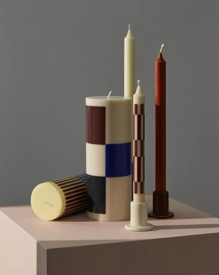 Hay Column Kaars Small Light Grey, Blue And Green 20 Hay Column Kaars Small Light Grey, Blue And Green - Afbeelding 18