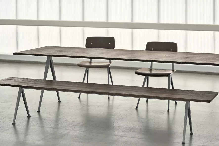 Hay Pyramid 02 Tafel 190x85 Mat Gelakt, Beige Onderstel 5 Hay Pyramid 02 Tafel 190x85 Mat Gelakt, Beige Onderstel - Afbeelding 3