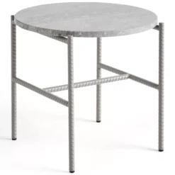 Hay Rebar Marble Bijzettafel 45 Grijs