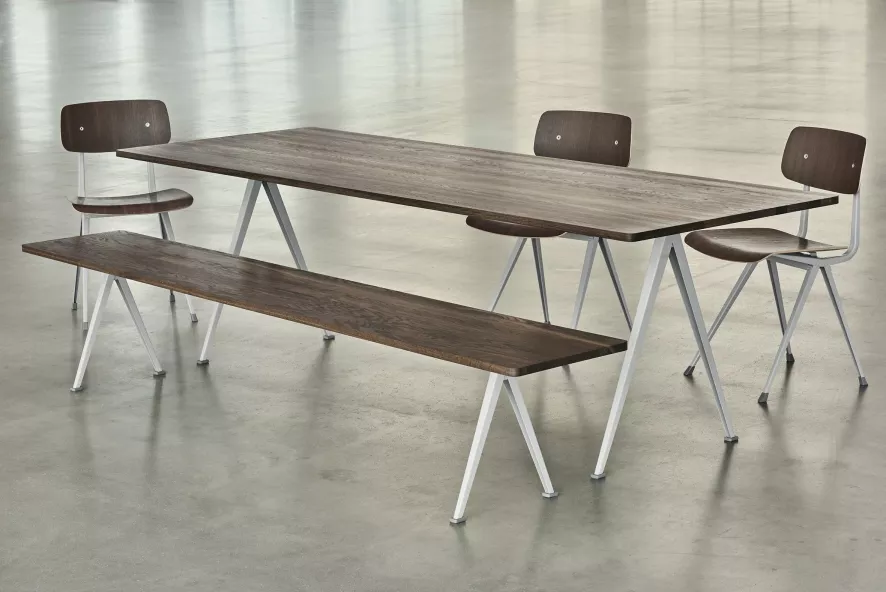 Hay Pyramid 02 Tafel 190x85 Mat Gelakt, Beige Onderstel 11 Hay Pyramid 02 Tafel 190x85 Mat Gelakt, Beige Onderstel - Afbeelding 9