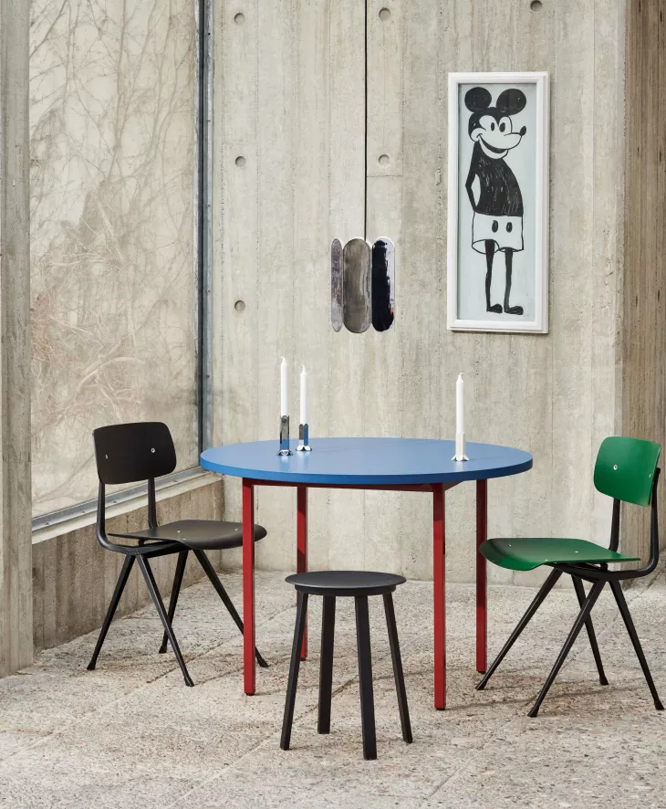 Hay Two-Colour Tafel 105 Blauw, Rood Onderstel 8 Hay Two-Colour Tafel 105 Blauw, Rood Onderstel - Afbeelding 6