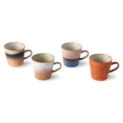 HKliving 70's Ceramic Americano Mok Kopjes Set Van 4 Friction -Winkel Voor Woninginrichting x886x886 hkliving 70 s ceramic americano mokken set van 44.jpg.pagespeed.ic .woVAkspFcL