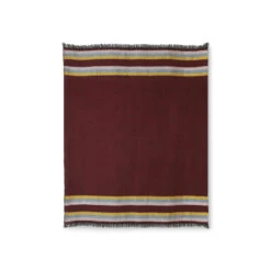 HKliving Doris For HKliving Plaid 130x150 Fluffy Throw Burgundy