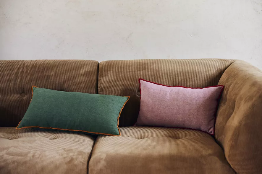 HKliving Linen Cotton Kussen 50x30 Sunset 5 HKliving Linen Cotton Kussen 50x30 Sunset - Afbeelding 3