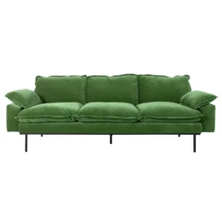 HKliving Retro Bank 3-zits Royal Velvet, Green