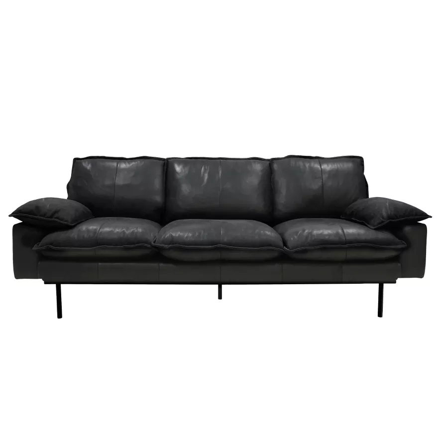 HKliving Retro Bank 3-zits Royal Velvet, Green 14 HKliving Retro Bank 3-zits Royal Velvet, Green - Afbeelding 12