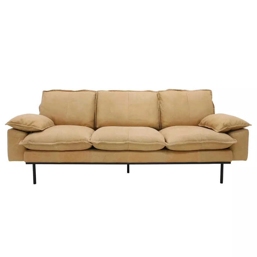 HKliving Retro Bank 3-zits Royal Velvet, Green 15 HKliving Retro Bank 3-zits Royal Velvet, Green - Afbeelding 13