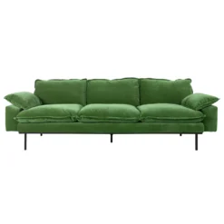 HKliving Retro Bank 4-zits Royal Velvet, Green