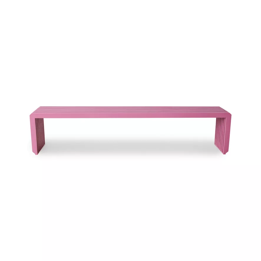 HKliving Slatted Bankje Eetbank 160 Pink 7 HKliving Slatted Bankje Eetbank 160 Pink - Afbeelding 5
