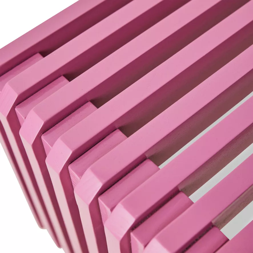 HKliving Slatted Bankje Eetbank 160 Pink 8 HKliving Slatted Bankje Eetbank 160 Pink - Afbeelding 6