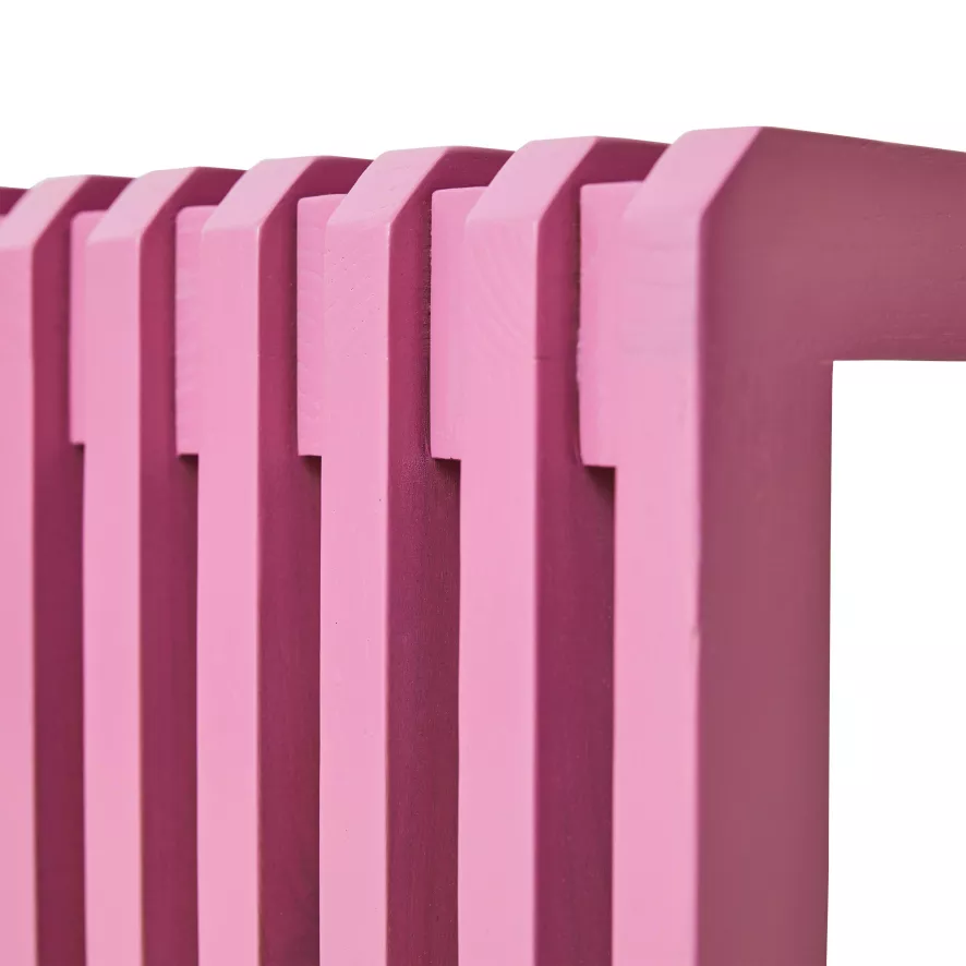 HKliving Slatted Bankje Eetbank 160 Pink 9 HKliving Slatted Bankje Eetbank 160 Pink - Afbeelding 7