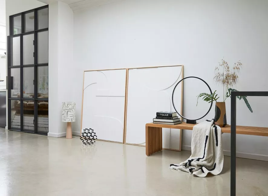 HKliving Slatted Bankje Eetbank 160 Pink 14 HKliving Slatted Bankje Eetbank 160 Pink - Afbeelding 12