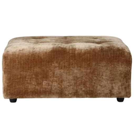 HKliving Vint Hocker, Corduroy Velvet, Aged Gold